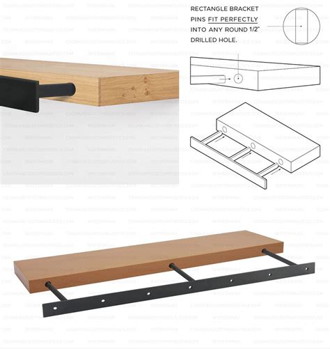 hollow floating shelf hidden brackets